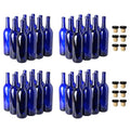 Blue 750ml Cobalt Wine Bottles with Corks - 48 Pack, Bordeaux Style - Variation of THIS listing