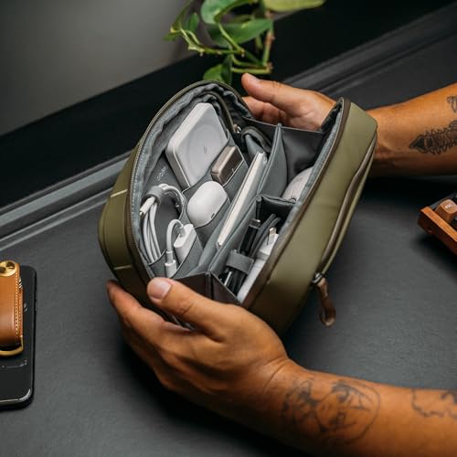 Olive 2-in-1 Tech Organizer Pouch with Removable Carry Case