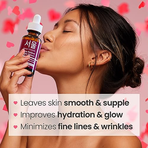 Korean Retinol Night Serum & Cream Set with Snail Mucin for Sensitive Skin
