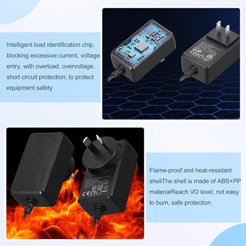 20-Pack 12V DC Power Supply Adapter for LED Strip Lights and Cameras
