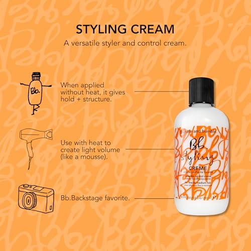 Bumble and bumble Hair Styling Cream 8.5 Fl Oz - Versatile Control for Curly, Wavy & Straight Hair