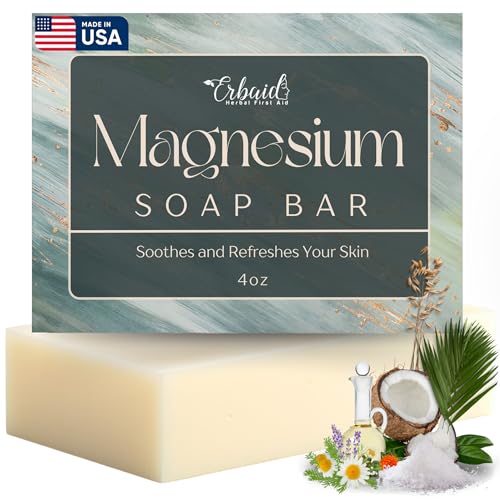 Dead Sea Magnesium Soap Bar ? Deep Cleansing, Moisturizing Body Soap for Dry Itchy and All Skin Types ? Shower Soap Soothes Muscles and Joints ? All-Natural Exfoliating Face and Body Wash Made in USA