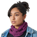 CHARM Silk Headband Scarf Neck Gaiter Purple (One Size)