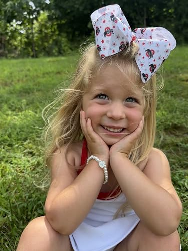 Ohio State Girls Collegiate Game Day Hair Bow - Wee Ones Grosgrain Clip