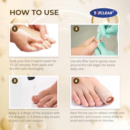 Ingrown Toenail Relief Drops & Removal Kit - 2 Pack, 1 Fl Oz Each - Toe Nail Lifter & Silicone Caps