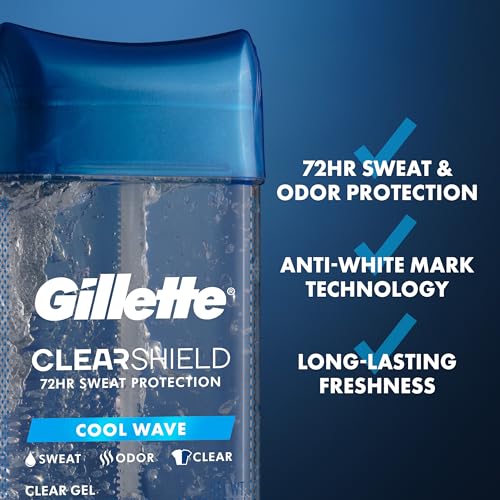 Gillette Endurance Cool Wave Clear Gel Antiperspirant Deodorant 3.8oz Pack of 2