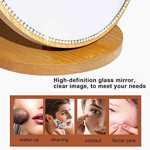 6.7-Inch Cat Shape Crystal Rhinestone Vanity Mirror for Makeup & Bedroom Decor