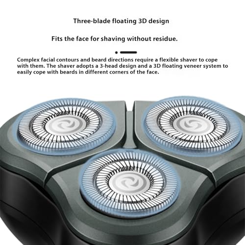 4-in-1 Electric Shaver for Men - Rechargeable Rotary Razor with Trimmer, Nose Hair Cutter & Facial Cleansing Brush