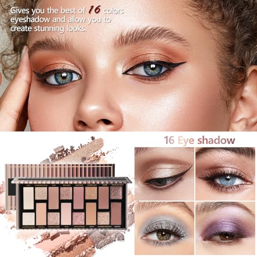Complete Makeup Kit for Women and Girls with Sponge, Lipstick, Eyeshadow, Concealer & Bag