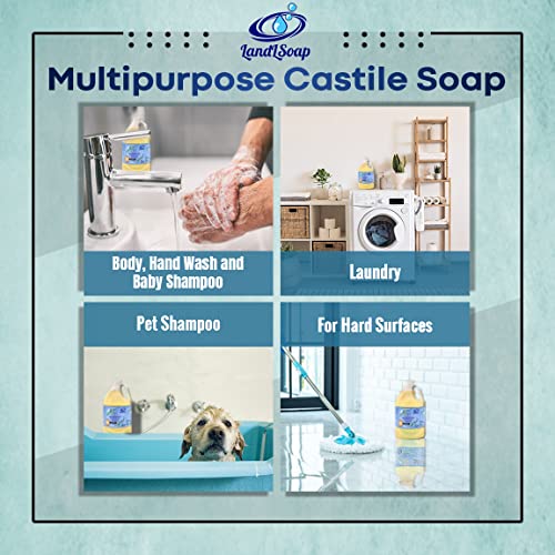 Unscented Goat Milk Castile Soap Liquid for Face, Hand & Body Wash - Half Gallon, Pack of 1