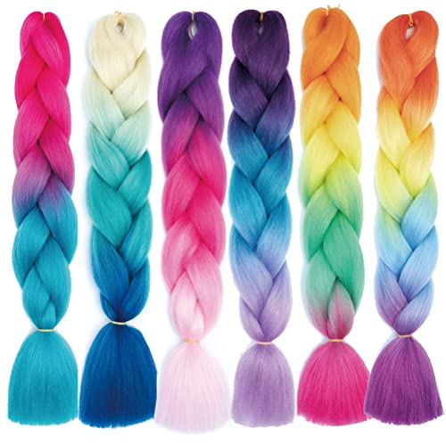 Xiaofeng Synthetic Braiding Hair Extensions 6 Packs 24 Inch - Mix Alice Variation