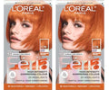 L'Oreal Feria Multi-Faceted Shimmering Permanent Hair Color Kit - C74 Copper Crave, Pack of 2