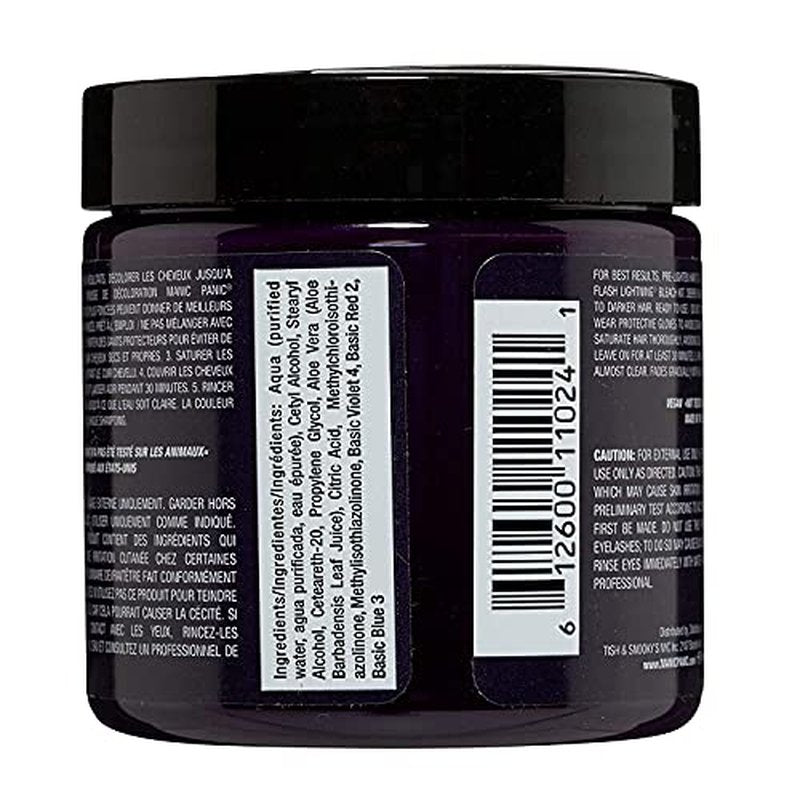 MANIC PANIC Classic Purple Haze Semi Permanent Hair Color - Warm Dark Purple Hair Dye for Women & Men That Lasts 4-6 Weeks - Vegan, Ammonia & Cruelty-Free - Create & Mix Custom Shades (4oz / 2pk)