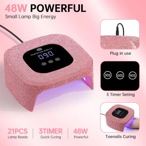 Mini UV LED Nail Lamp for Gel Polish - Pink Diamond Variation