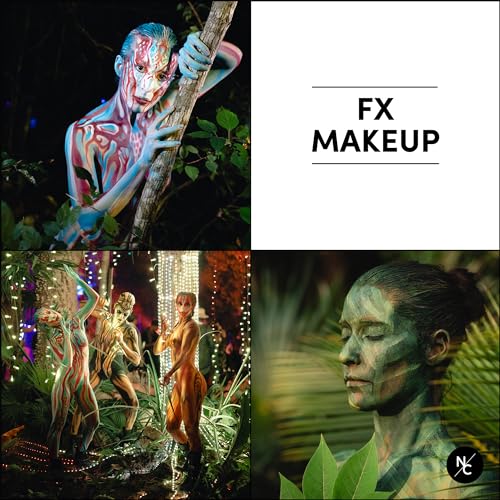 Water-Activated SFX Makeup Palette - 12 High-Pigment Face & Body Paints for Theater & Cosplay