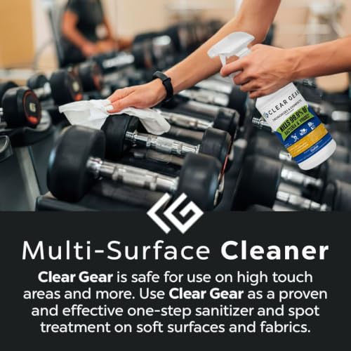 Clear Gear Disinfectant & Deodorizer for Sports Equipment 128 Fl Oz (1 Gallon) - EPA-Registered