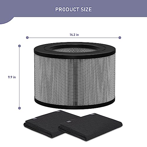 White HEPA & Carbon Pre-Filter Set for Honeywell Air Purifiers - 50250-S Variation