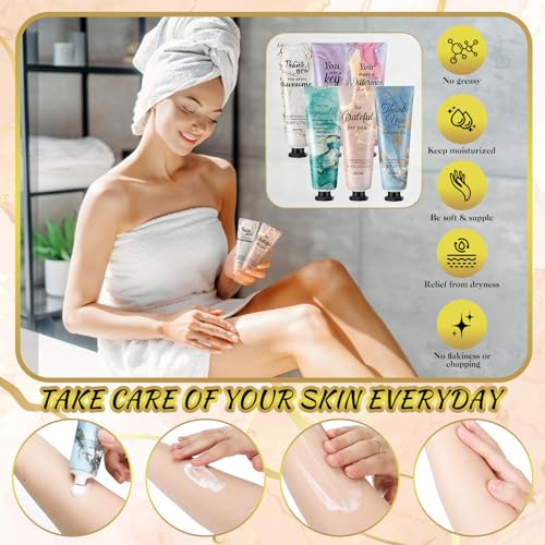 48pcs Thank You Hand Cream Gift Set - Portable Moisturizer with 6 Scents