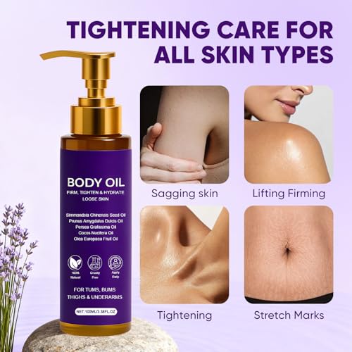 Body Firming Oil with Vitamin E & Sweet Almond Oil for Tightening & Hydration