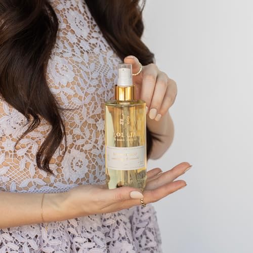 Lollia Snow Drop Dry Body Oil, 6.8 fl oz, 202 ml, Winterberry & Cashmere Scented After Shower Oil for Women, Hydrating Moisturizer for All Skin Types, Luxury Self Care