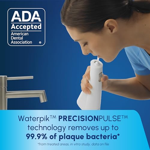 Waterpik Cordless 1100 Rechargeable Water Flosser White - Portable Oral Hygiene