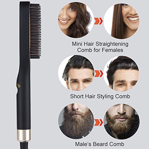 Heated Beard Straightener Comb for Men with Adjustable Temperature US Variation