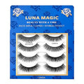 Luna Magic Linda Faux Mink Wispy Lashes with Soft Band, Reusable up to 10x, Lightweight Eye-Enhancing Design for Natural or Dramatic Eye Looks - Vegan & Cruelty-Free Eyelashes - 15MM ? 4 Pair