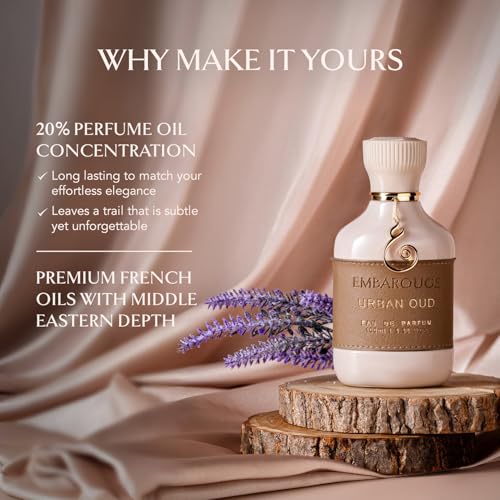 Urban Oud Eau de Parfum Unisex 100ml - Woody Smoky Fresh Scent - EMBAROUGE