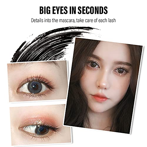 Waterproof Mascara for Fine Short Eyelash, Washable Voluminous Eyelash Mascara Intense Lengthening Mascara for Women, Black (0.1 fl. Oz)