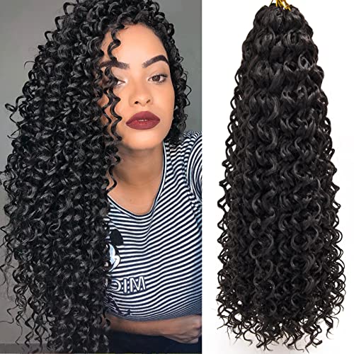 GoGo Curl Crochet Hair 22 Inch 1B Natural Black - Pack of 6