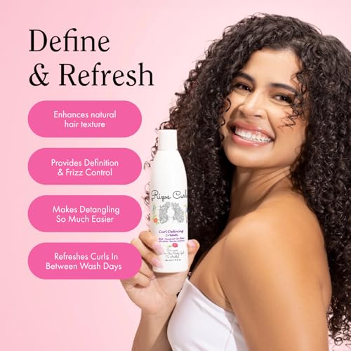 Rizos Curls Curl Defining Cream & Refresher Spray Bundle for Defined, Frizz-Free Curls