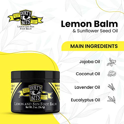 Lemon and Tea Tree Oil Natural Foot Balm | Extra Strength Plant Rich Balm for Fast Acting Relief | Topical Ultra Care for Itchy Feet, Toenails, Heels and Cracked Feet | Care for Athletes