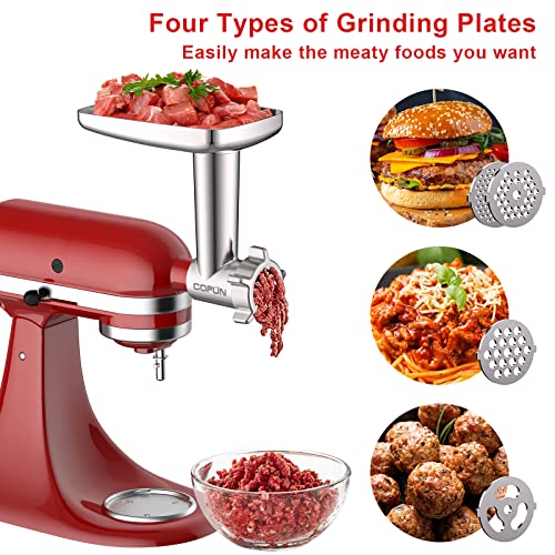 White Meat Grinder & Slicer Attachments for KitchenAid - Cofun