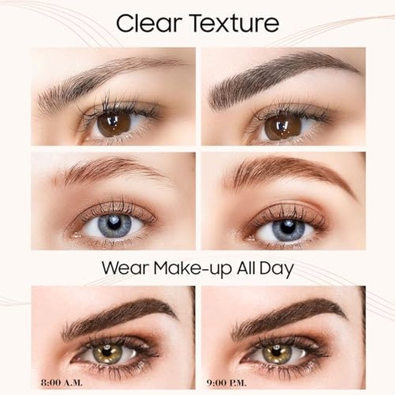 Microblading Eyebrow Pen - Eyebrow Pencils for Women, Long Lasting Waterproof Brow Pencil With Micro-Fork Tip Applicator and Stays on All Day£¬Gift for Women (2 PCS Dark Brown)