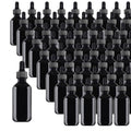 Easeen Black 2oz Glass Dropper Bottles for Essential Oils & Perfumes - 48 Pack