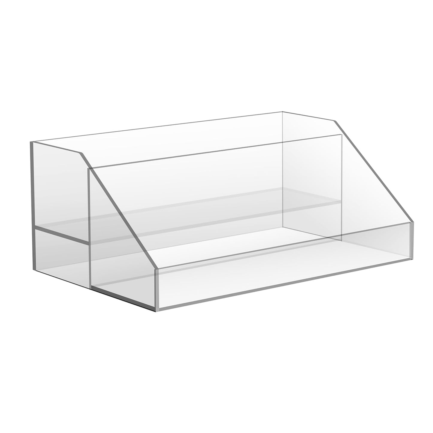 JessLab Acrylic Perfume Organizer, 2-Tier Eyeshadow Palette Organizers, Cosmetic Display Case for Vanity Bathroom Countertop, Beauty Holder for Lipstick, Brush, Skincare