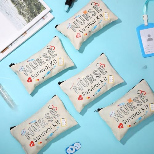 Beige Nurse Survival Kit Makeup Bags Set of 30 - Gift for Nurses & Medical Staff