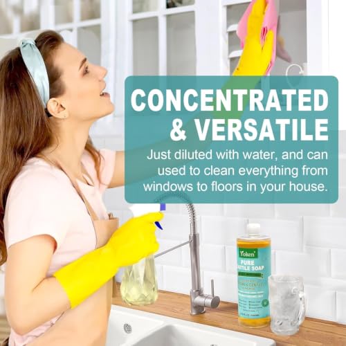 Unscented Castile Liquid Soap 67 Oz - Pack of 2, Organic & Multi-Purpose