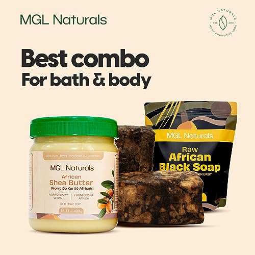 African Black Soap 1 lb - Natural Organic Face & Body Deep Cleansing Bar