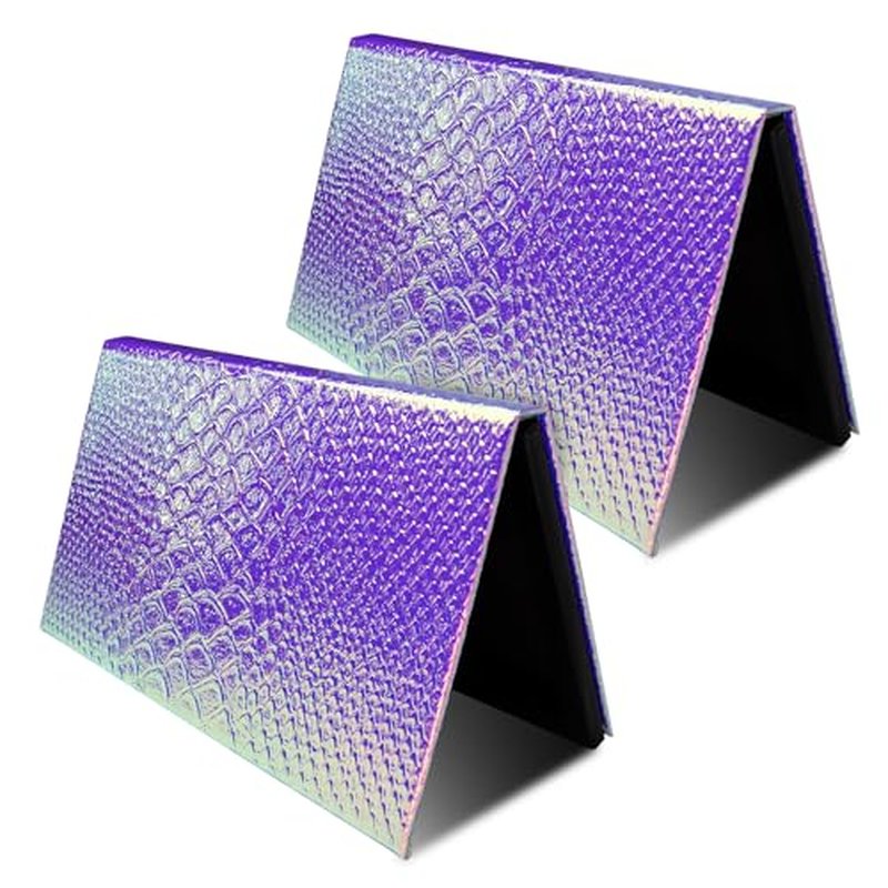 2 Packs Magnetic Makeup Palette Empty - Large Mermaid Palette with Mirror - Magnetic Palette for Storage & Travel