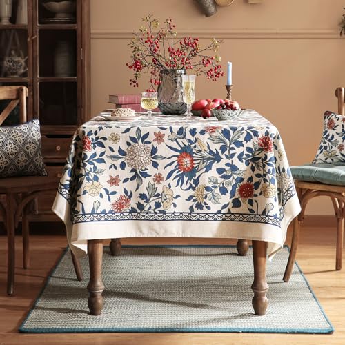 French Linen Tablecloth Rectangular 118x67 Inches Vintage Style Ivar A