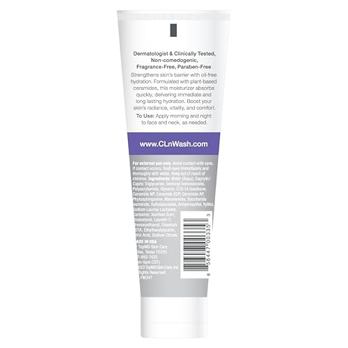 CLn¢ç Facial Moisturizer - Soothes & Calms Skin, Helps Reduce Appearance of Redness, Locks in Moisture without Clogging Pores, Dermatologist & Clinically Tested, 3.4 oz. (Pack of 2)