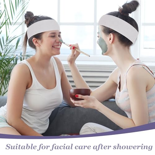 Disposable Spa Facial Headbands Pack of 150 - Soft Breathable Elastic Hair Wraps with Adjustable Closure for Skincare & Makeup - One Size Fits Most