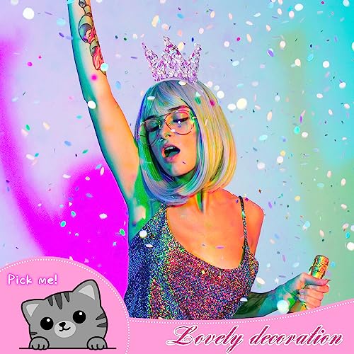 Princess Crown Headbands Set - Glitter Party Favors for Girls, 24 Pack