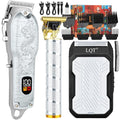 Professional Hair Clippers for Men, Cordless 3-in-1 Hair & Beard Trimmer Set, Adjustable Lever, Waterproof, Long Lasting Battery, Gift for Dad, Husband, Christmas, Birthday