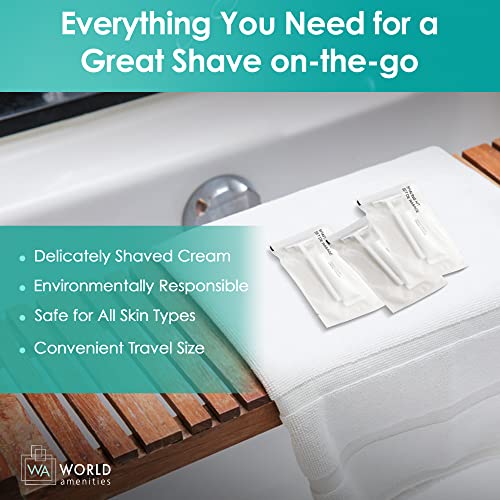 Hotel Shave Kit with Razor and Moisturizing Cream - 48 Pack, Clear Frosted Sachet (Variation of THIS listing)
