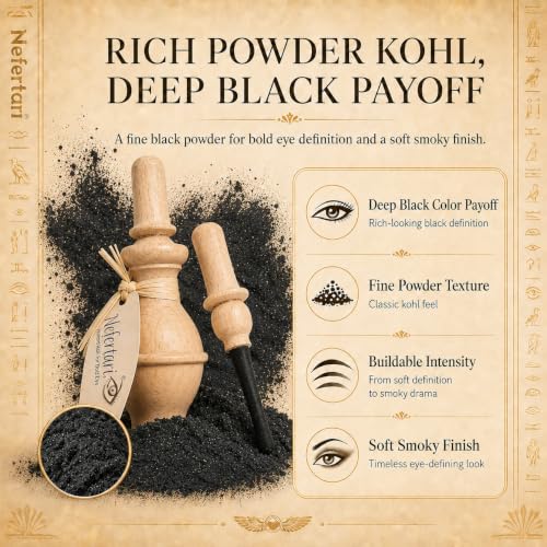 Egyptian Eyeliner Powder - Handmade Natural Cosmetics with Pharaoh Packaging