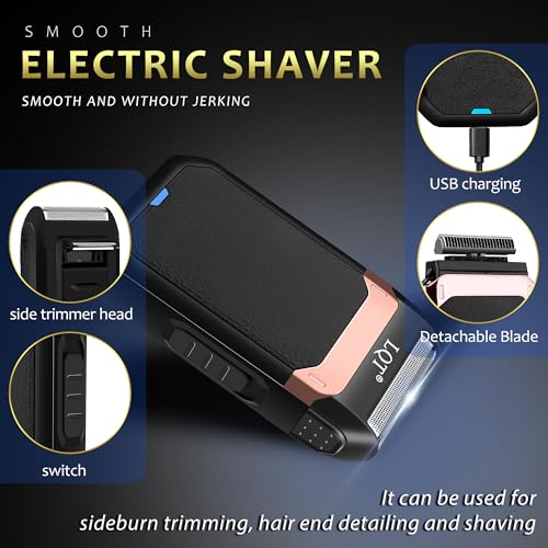 Professional Hair Clippers for Men, Cordless Hair Trimmer & Beard Trimmer Set with Adjustable Fade Lever, LED Display, Long-Lasting Battery, for Home & Barber Use