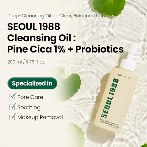 K-SECRET Seoul1988 Cica Cleansing Oil - Gentle Makeup Remover, 6.76 fl oz