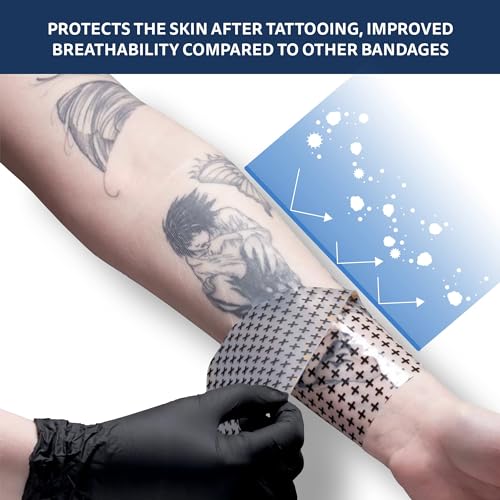 Recovery Aftercare Tattoo Cover Up Patch Roll - 8" x 2 Yards, Waterproof & Breathable